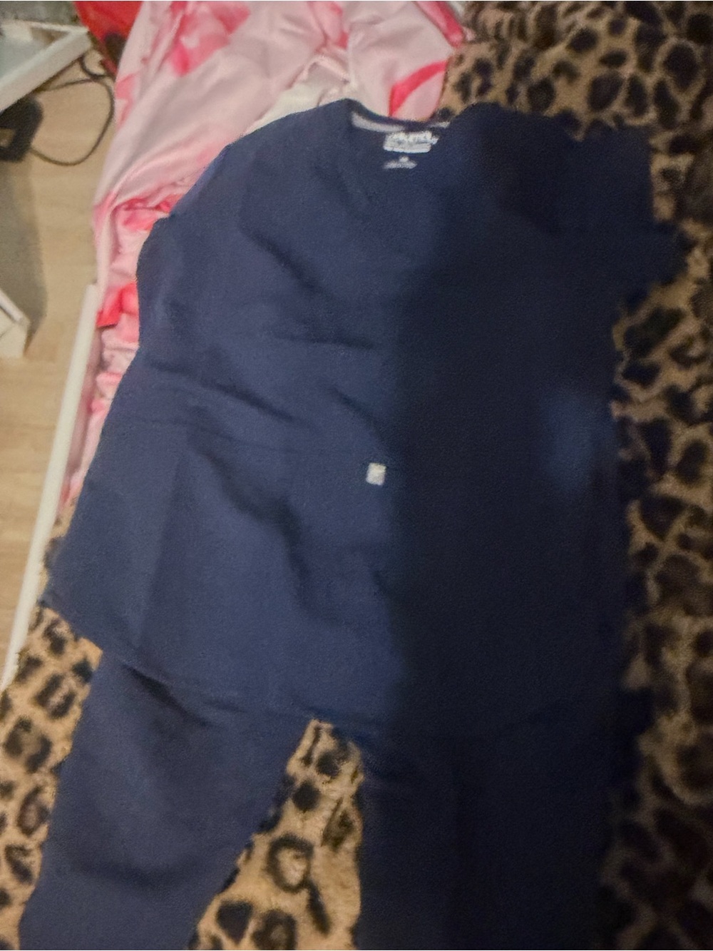 Fabletics Navy Blue Active Top and Leggings Set